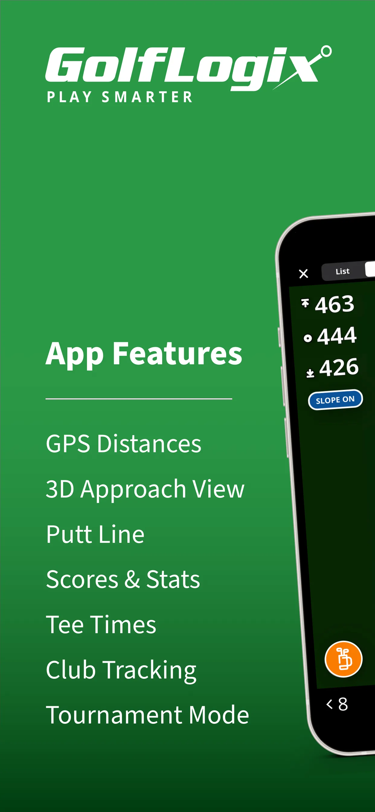 GLX App store Mockup Slide — GolfLogix case study